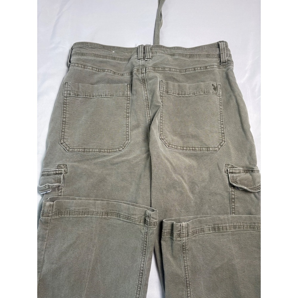 American Eagle Cargo Pants Womens 6 Green Excellent Classic Bootcut Stretch - Picture 9 of 11